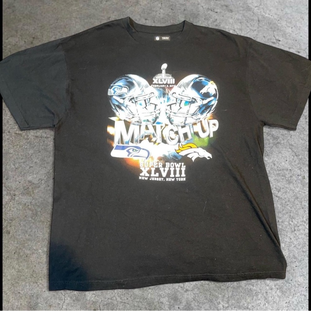 NFL Black Super Bowl XLVIII Matchup Tee
